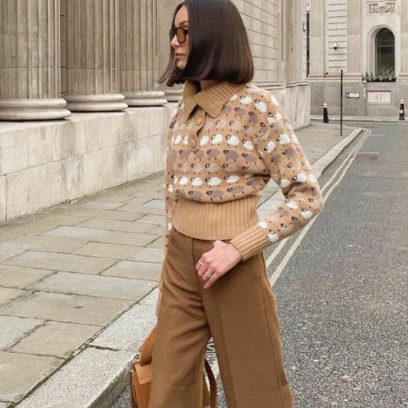 Zara | Jacquard sheep print sweater - Picture 1 of 7